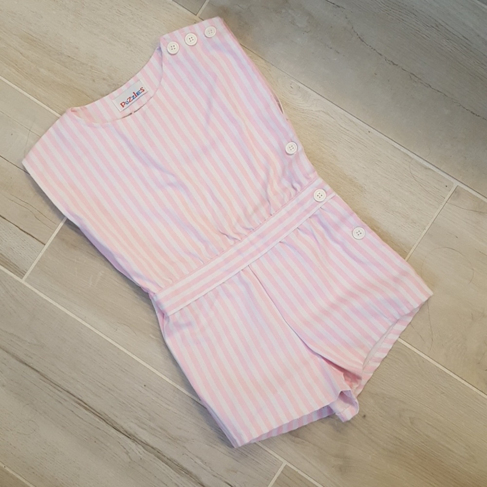 Nwot Vintage Striped Romper 4T